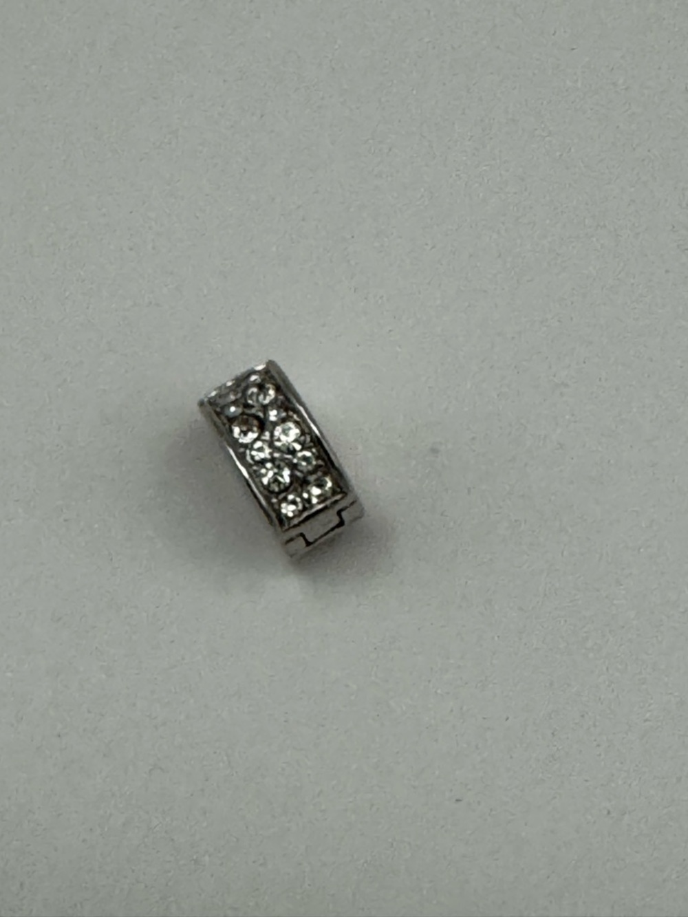 Silver Pave Spacer Charm for Pandora